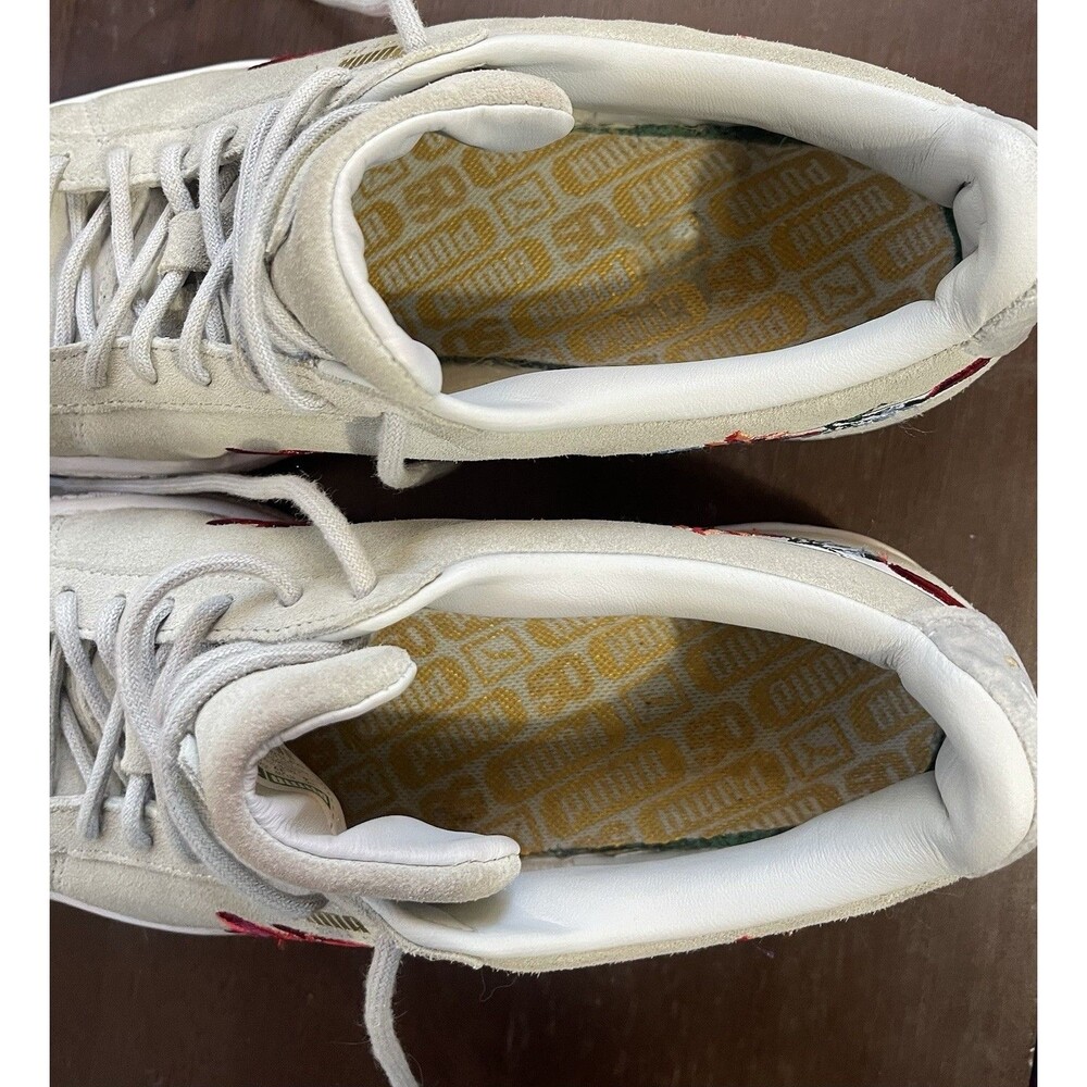 Size 8.5- PUMA Suede "Hyper Embellished" sneakers Grey Floral 50th Anniversary - Picture 5 of 7